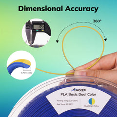 Amolen - PLA Basic Dual Color-High Speed 1.75mm, 1 KG