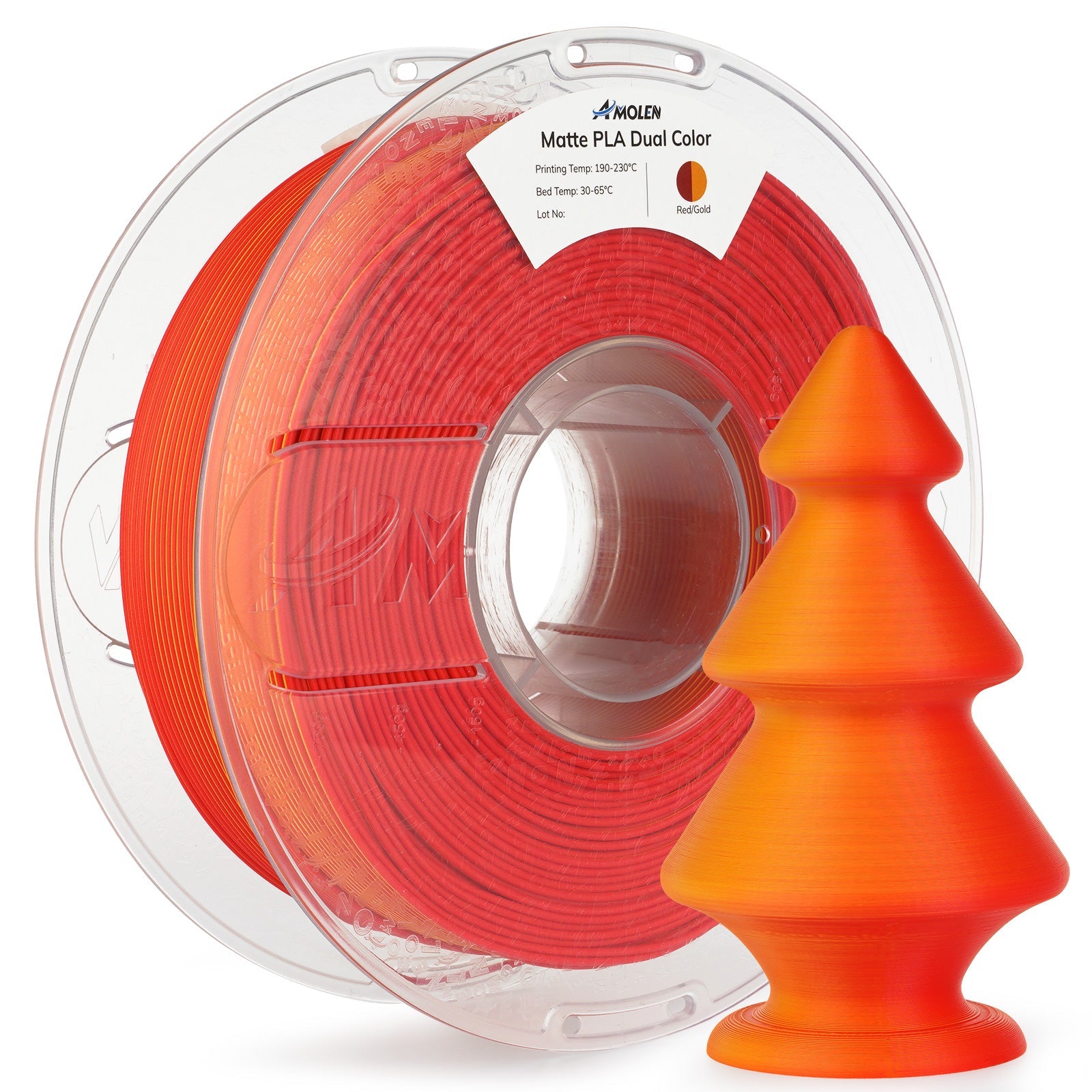 Amolen - PLA Matte Dual Filament 1.75mm, 1KG/2.2LB