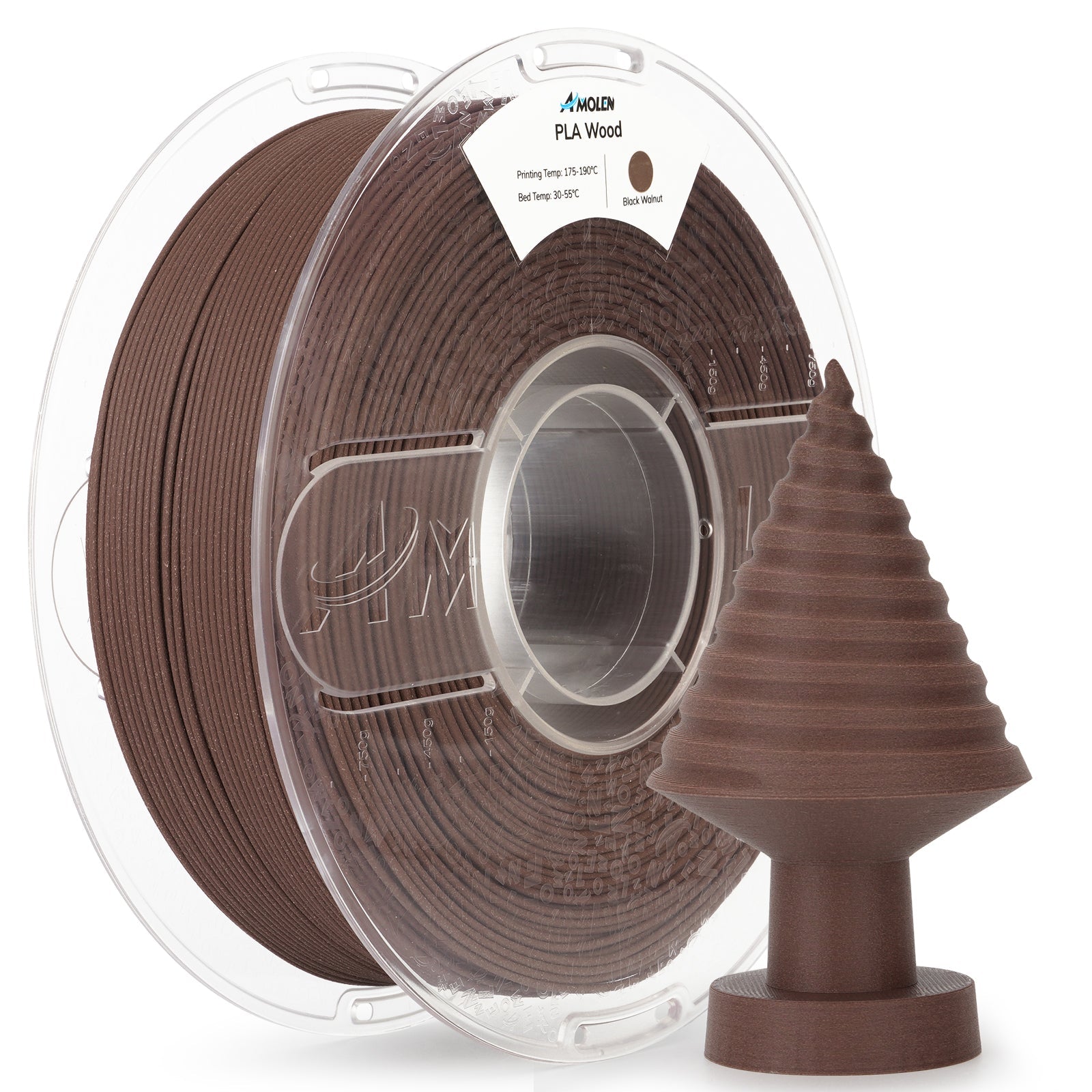 Amolen - PLA Wood 1.75mm, 1KG/2.2LB