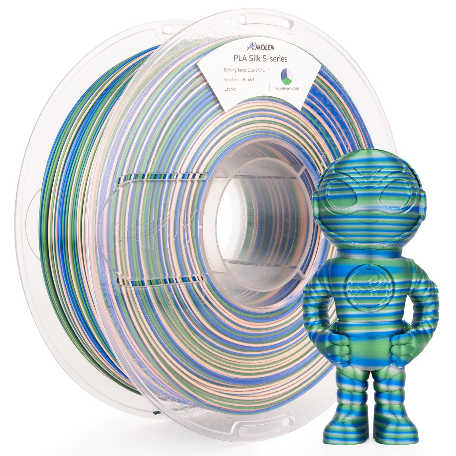 Amolen - PLA Silk S-Series Filament 1.75mm, 1KG/2.2LB