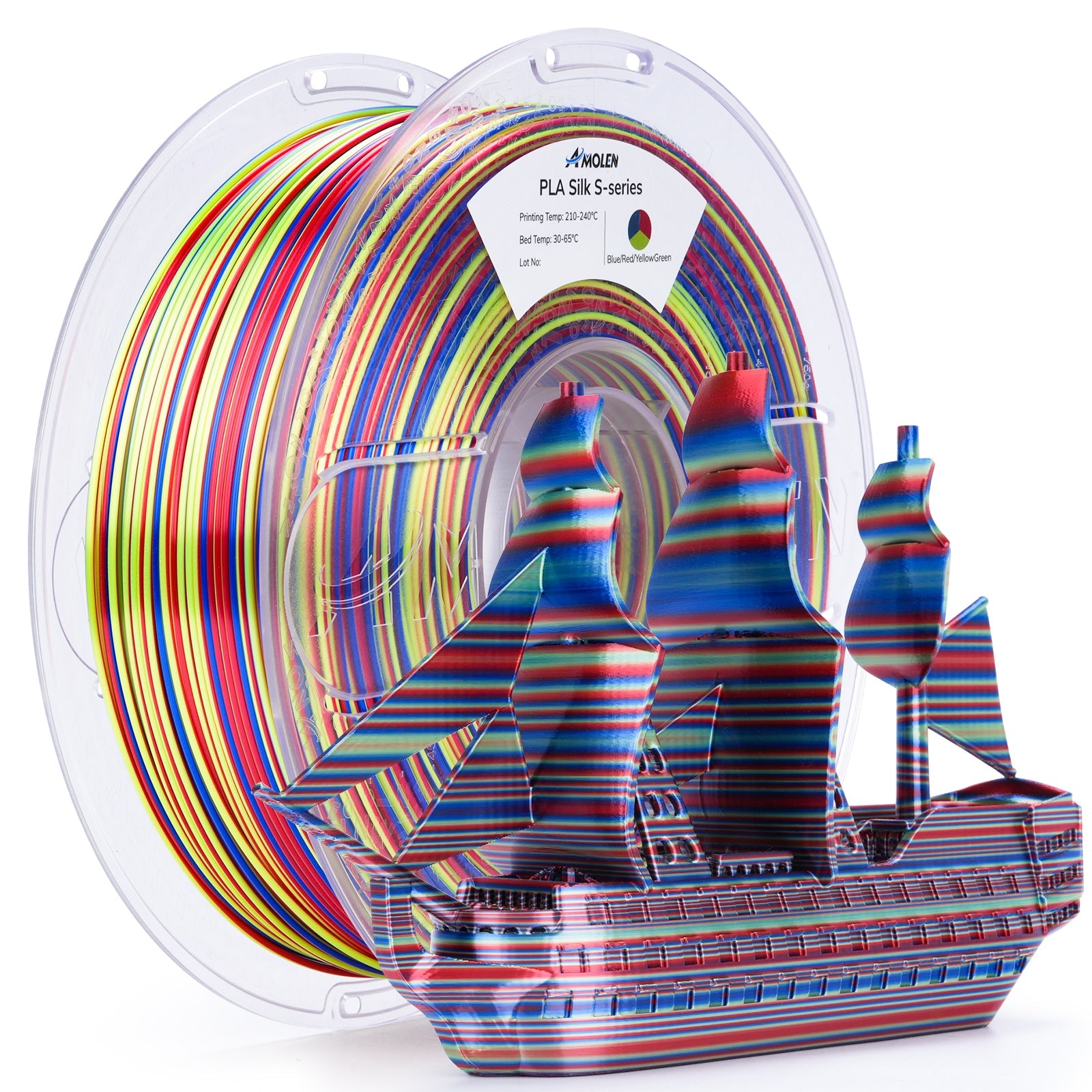 Amolen - PLA Silk S-Series Filament 1.75mm, 1KG/2.2LB