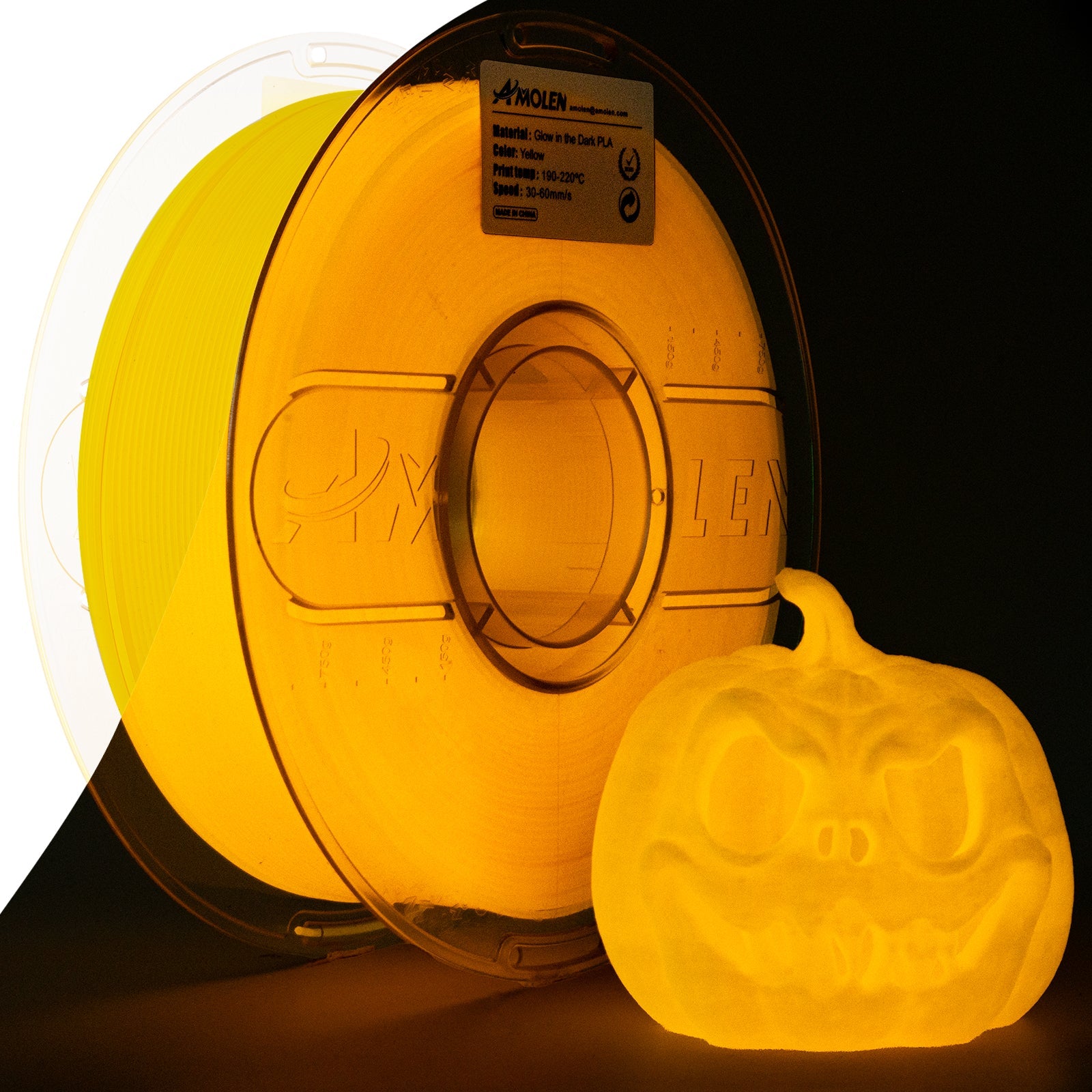 Amolen - PLA Glow-in-the-Dark 1.75mm, 1KG/2.2LB