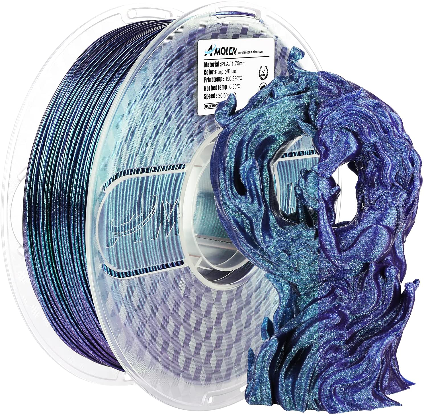 Amolen - PLA Galaxy / Sparkle & Shiny 1.75mm, 1KG/2.2LB