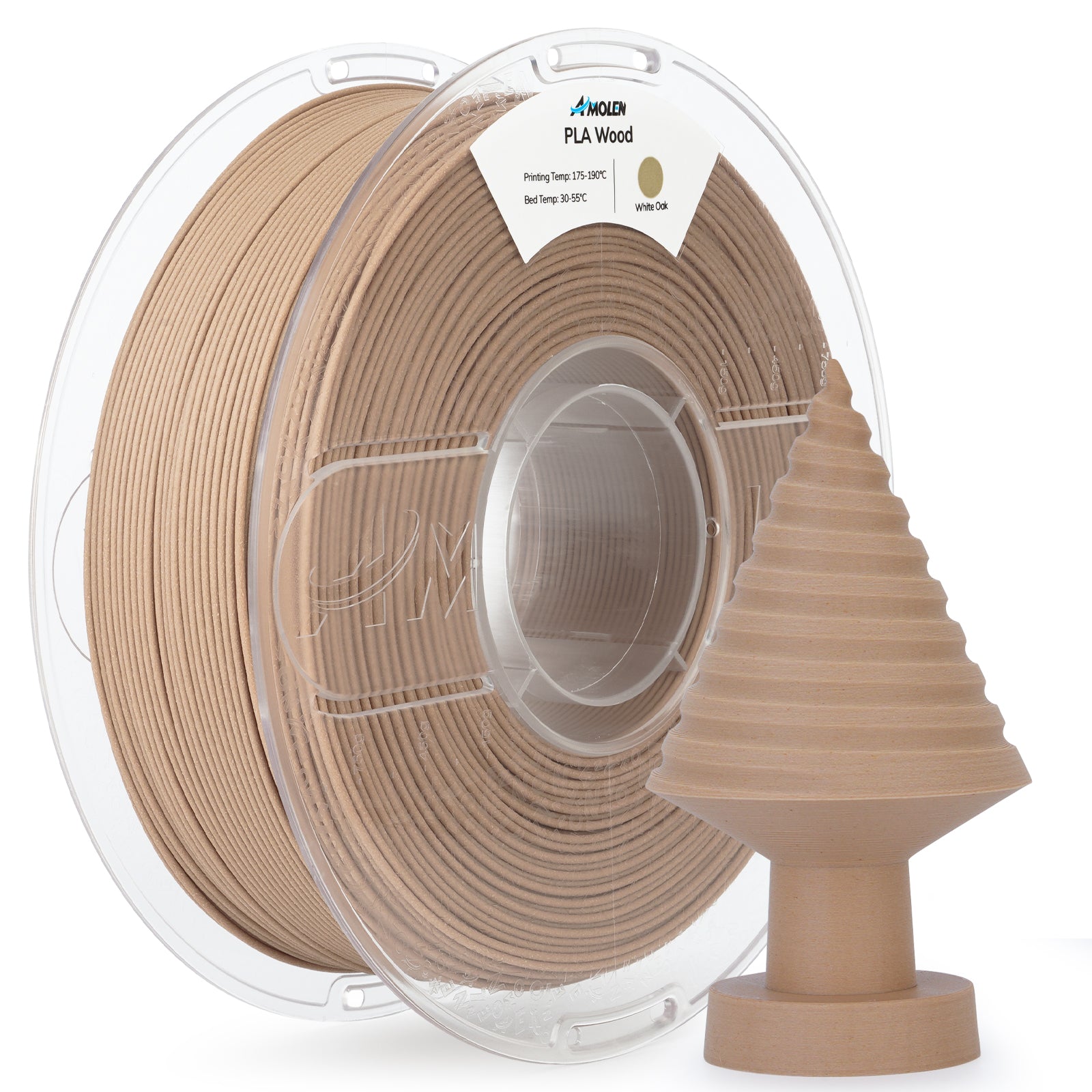 Amolen - PLA Wood 1.75mm, 1KG/2.2LB