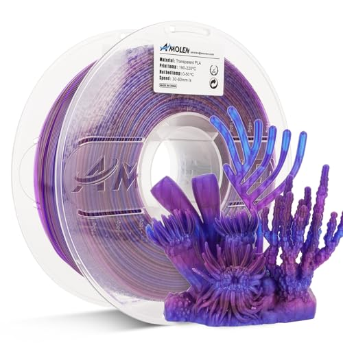 Amolen - PLA Crystal-Transparent 1.75mm, 1KG/2.2LB