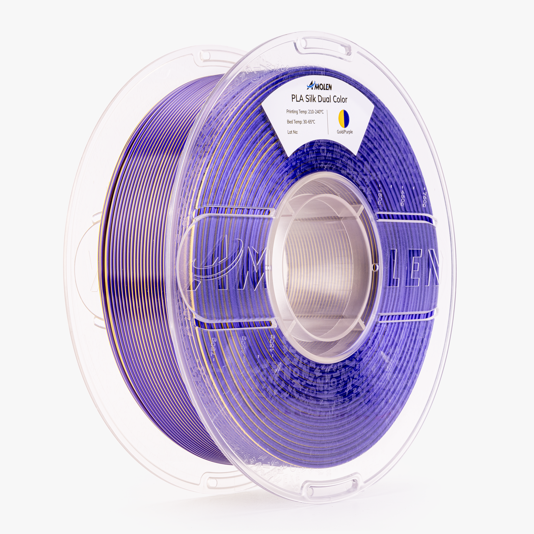 Amolen - PLA Silk Dual Color Filament 1.75mm, 1KG/2.2LB