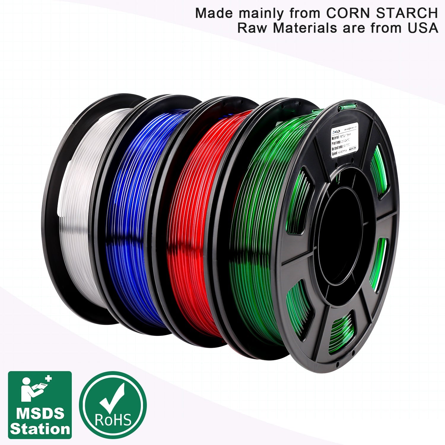 Amolen - PETG Transparent Variety Pack (4x250g)