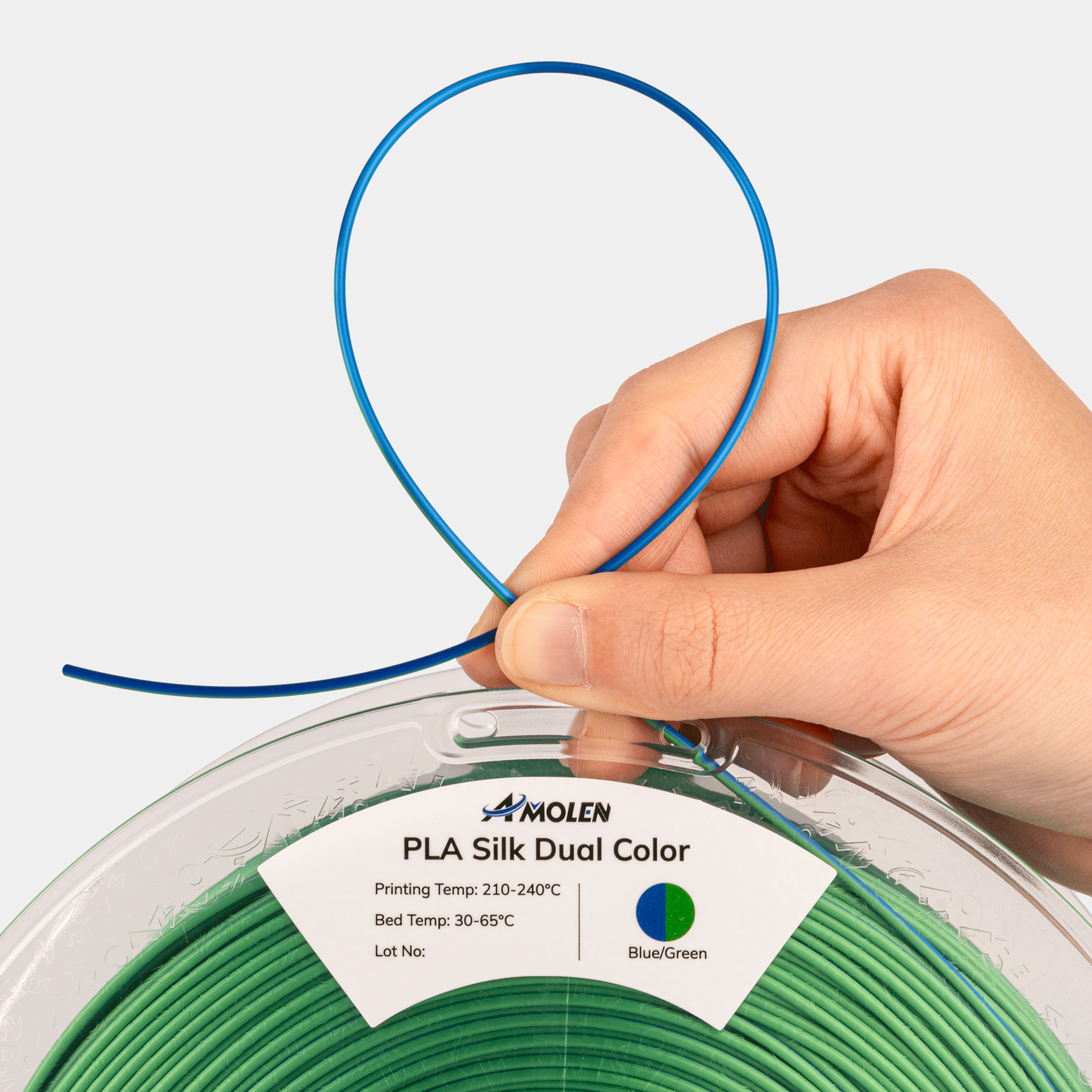Amolen - PLA Silk Dual Color Filament 1.75mm, 1KG/2.2LB
