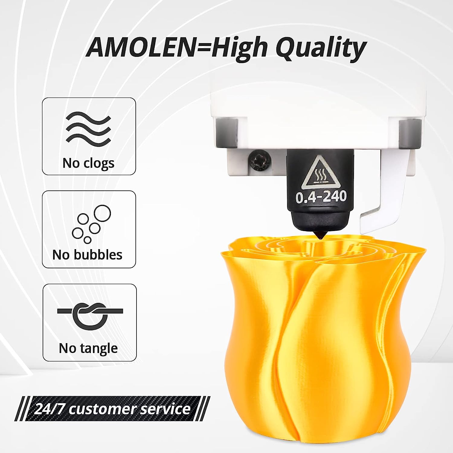Amolen - PLA Silk Basic Variety Pack (4x200g) - 1.75MM