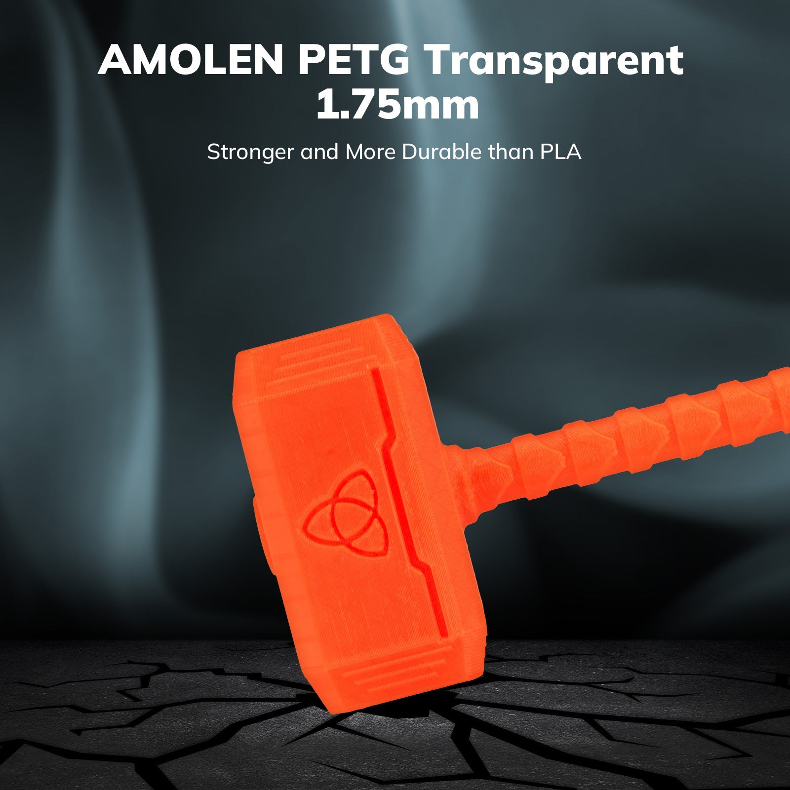 Amolen - PETG Transparent 1.75mm, 1KG/2.2LB
