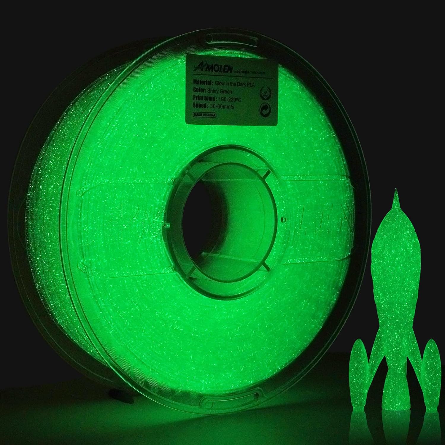 Amolen - PLA Glow-in-the-Dark 1.75mm, 1KG/2.2LB