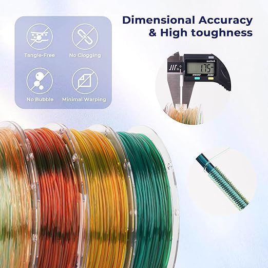 Amolen - TPU Flexible Transparent Multicolor Rainbow Variety Pack (4x200g)