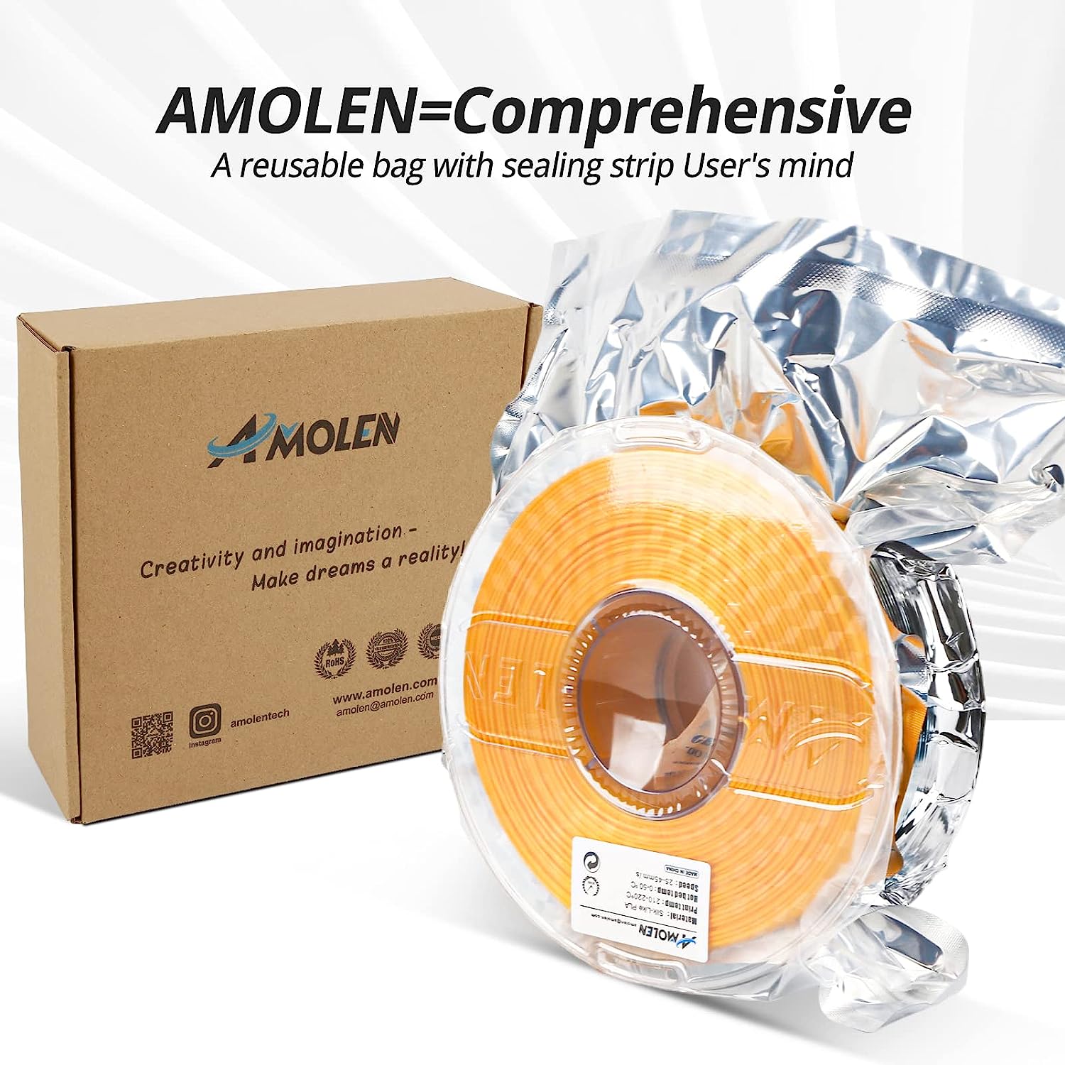 Amolen - PLA Silk Basic Variety Pack (4x200g) - 1.75MM