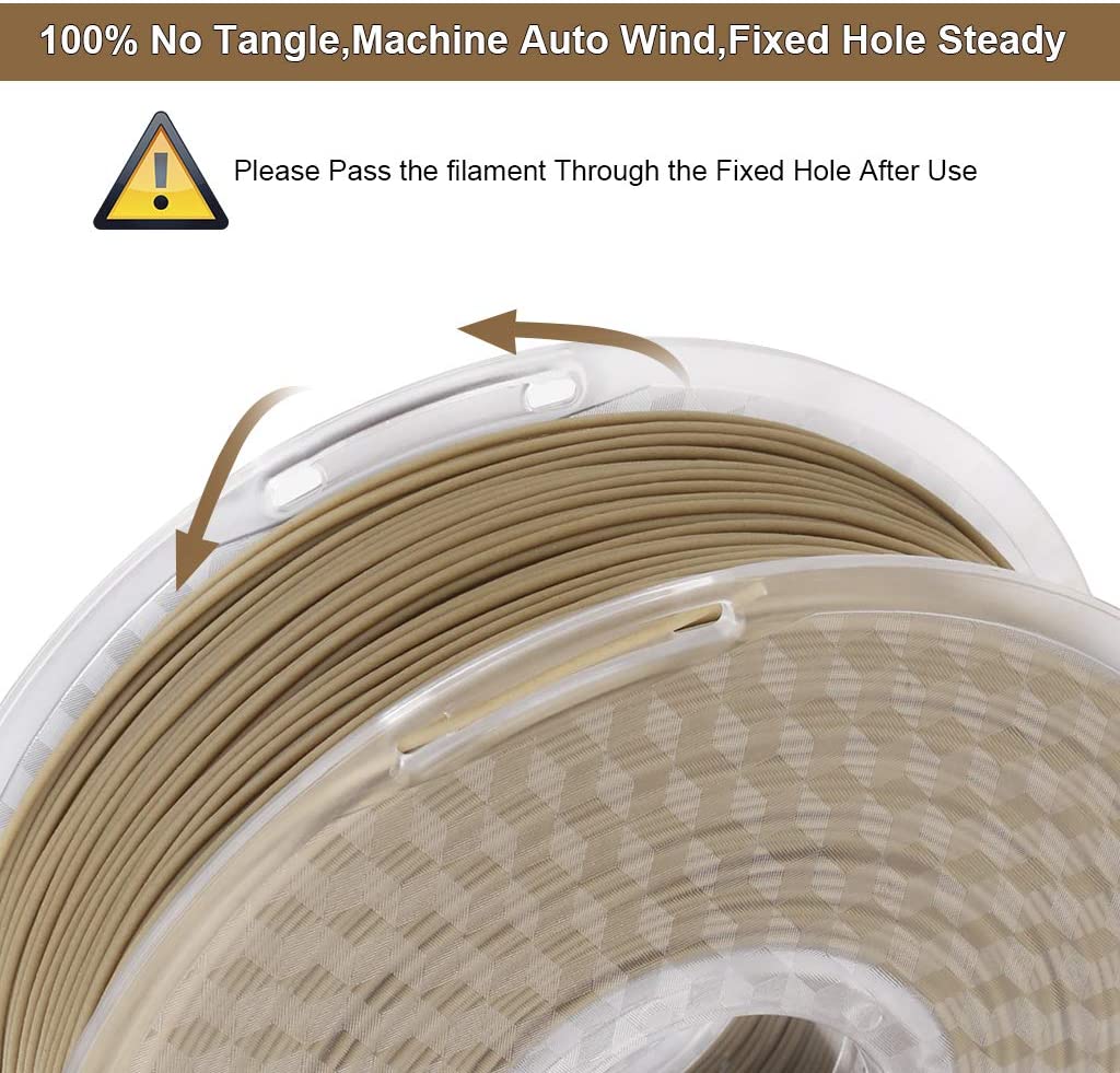 Amolen - PLA Wood 1.75mm, 1KG/2.2LB