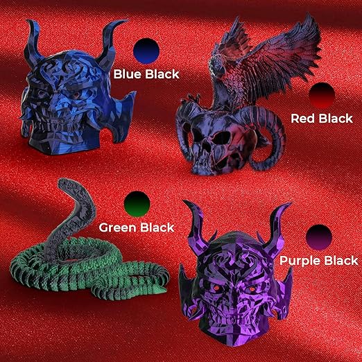 Amolen - PLA Silk Dual Color Variety Pack (4x200g) - 1.75MM