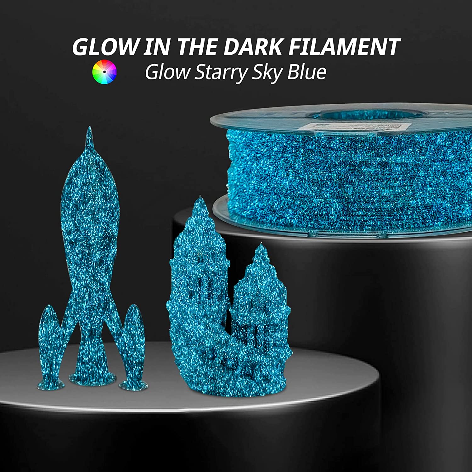 Amolen - PLA Glow in the Dark Variety Pack (4x200g)