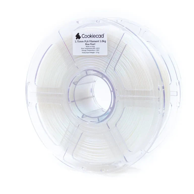 Cookiecad - Blue Pearl Elixir PLA Filament | UV-Glow White