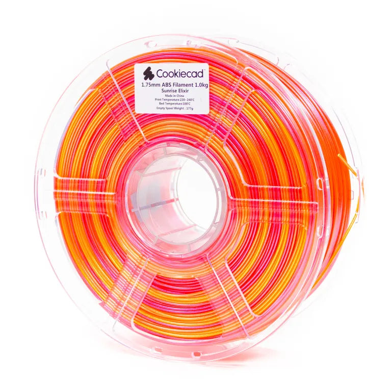 Cookiecad - Sunrise Elixir ABS Filament | Gradient 3D Printing Plastic