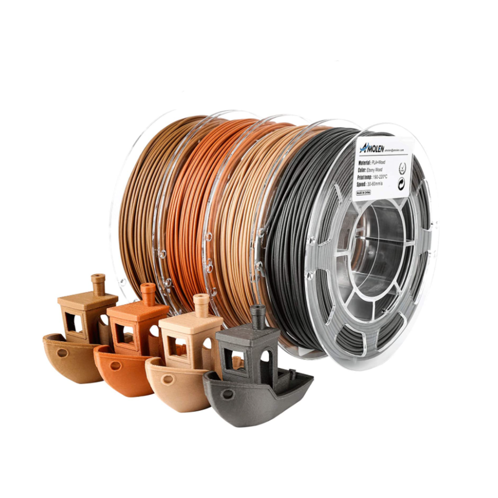 Amolen - PLA Wood Variety Pack (4x200g)