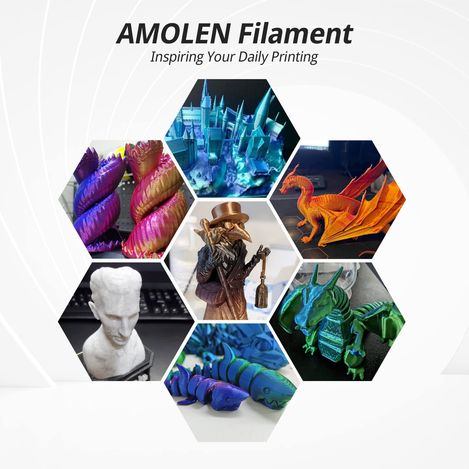 Amolen - PLA Silk S-Series Variety Pack (4x200g) - 1.75MM