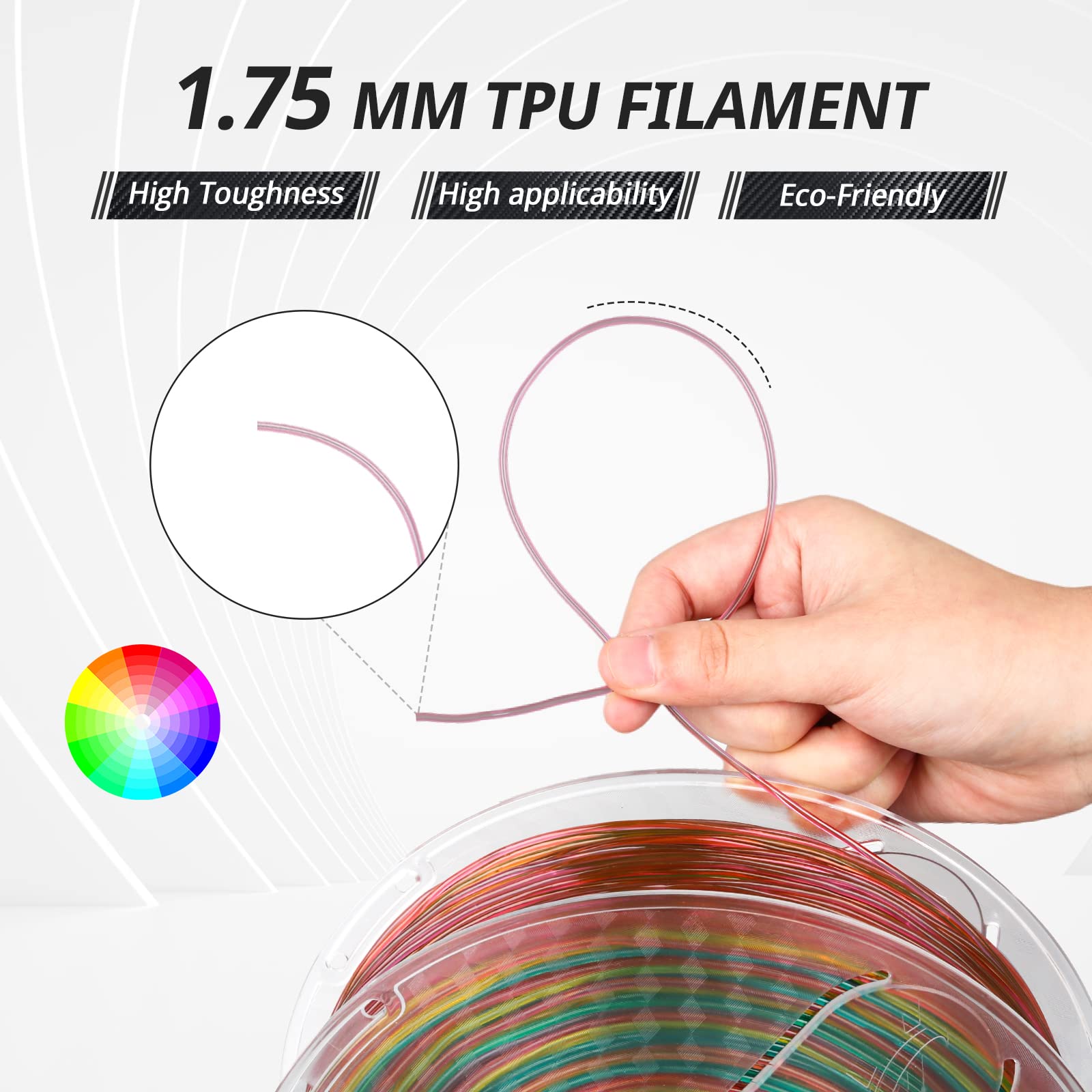 Amolen - TPU Rainbow 1.75mm, 1KG