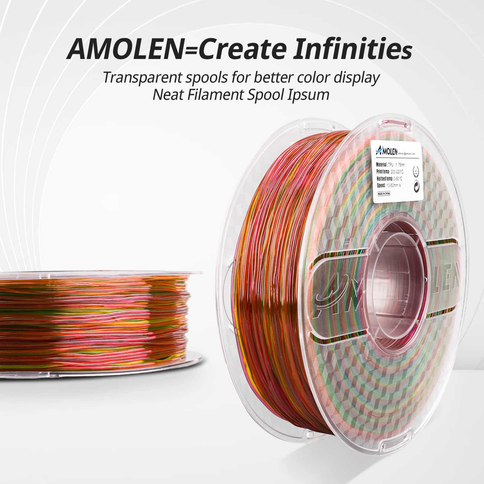 Amolen - TPU Rainbow 1.75mm, 1KG