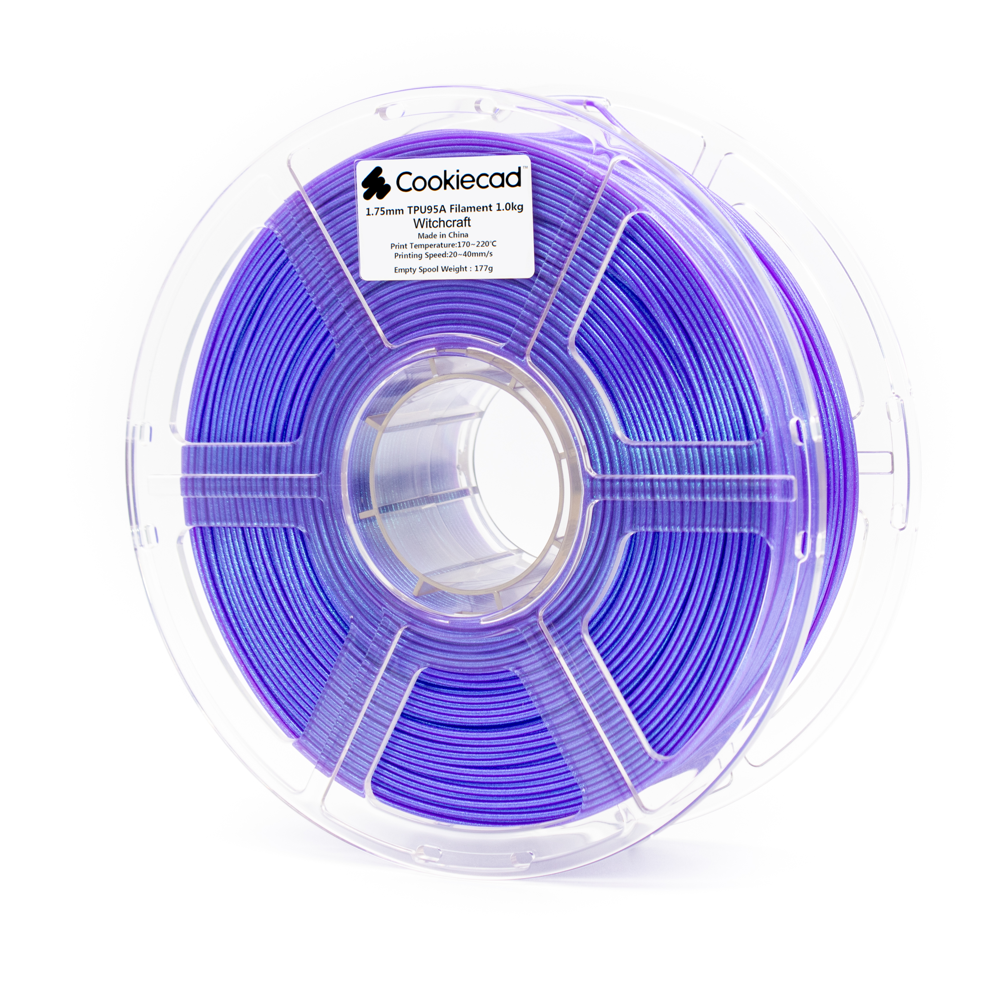 Cookiecad - Witchcraft TPU 95A Filament | Shimmer Purple Flexible