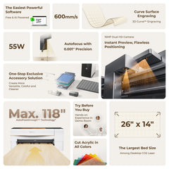 xTool P2S 55W Desktop CO2 Laser Cutter