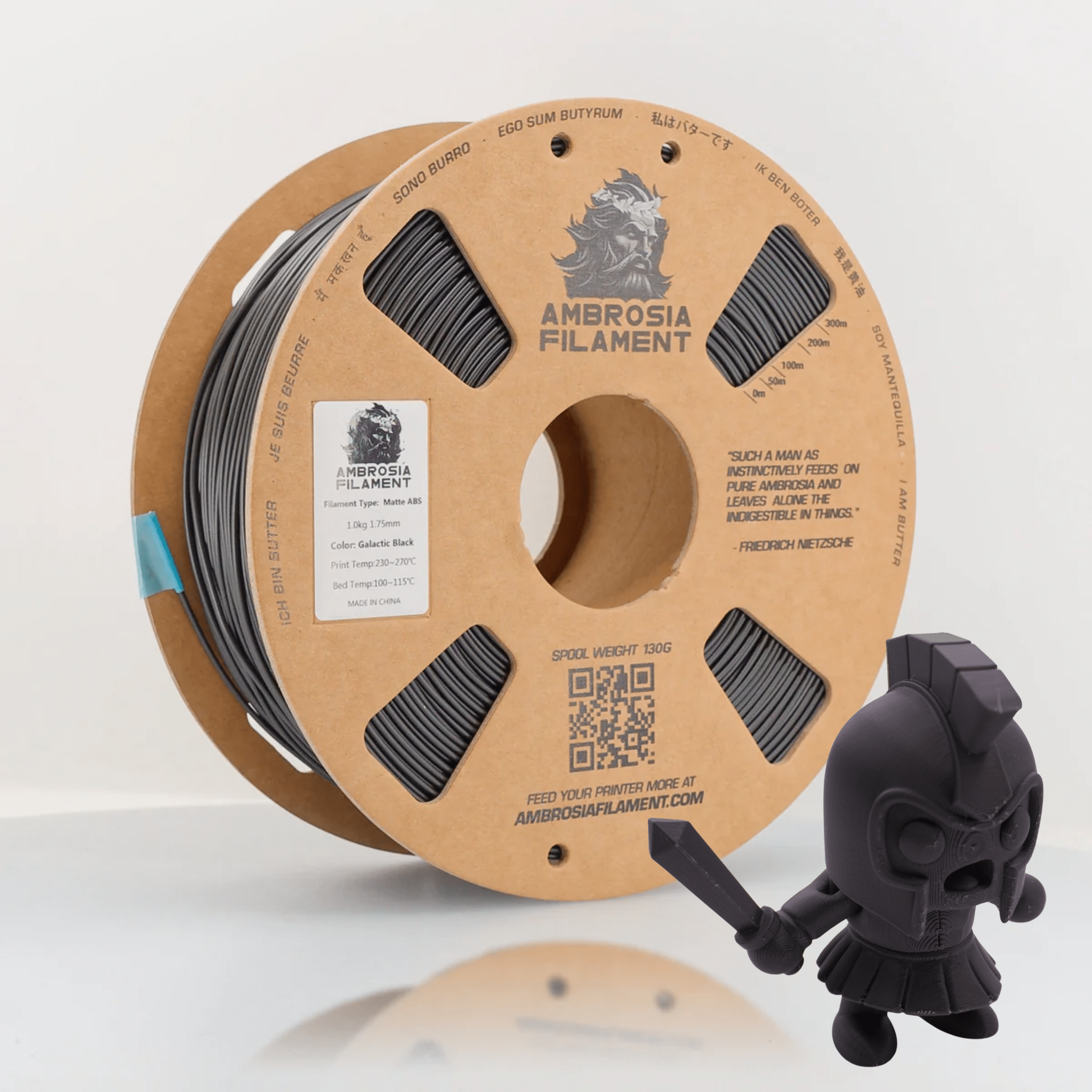 Ambrosia - Premium ABS Matte Filament | Pure 1.75mm 1kg Spool