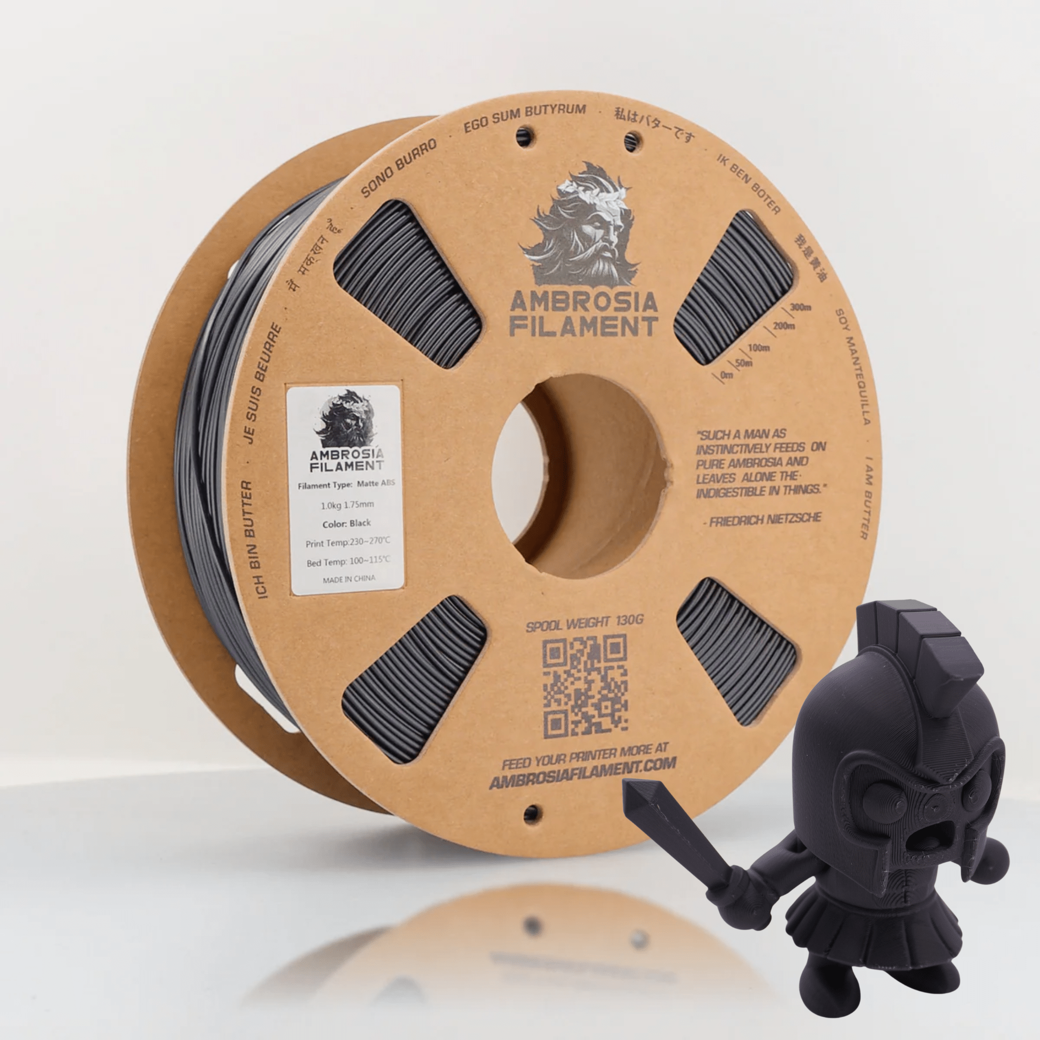 Ambrosia - Premium ABS Matte Filament | Pure 1.75mm 1kg Spool