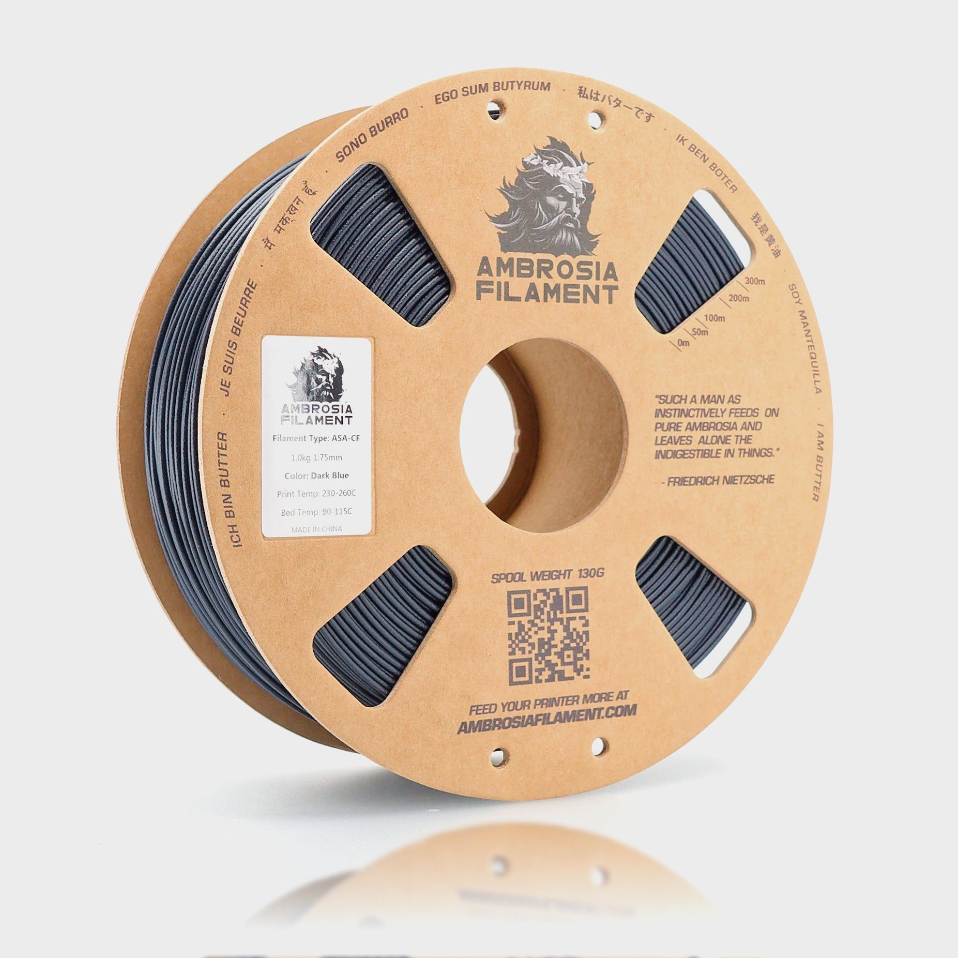 Ambrosia - ASA-CF Filament | 1kg Carbon Fiber 1.75mm 3D Filament