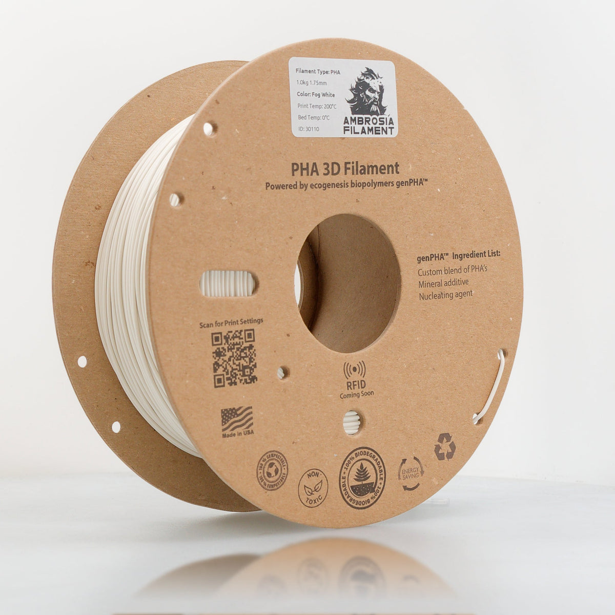 Ambrosia - EcoGenesis PHA Filament | 100% Home Compostable 3D Filament