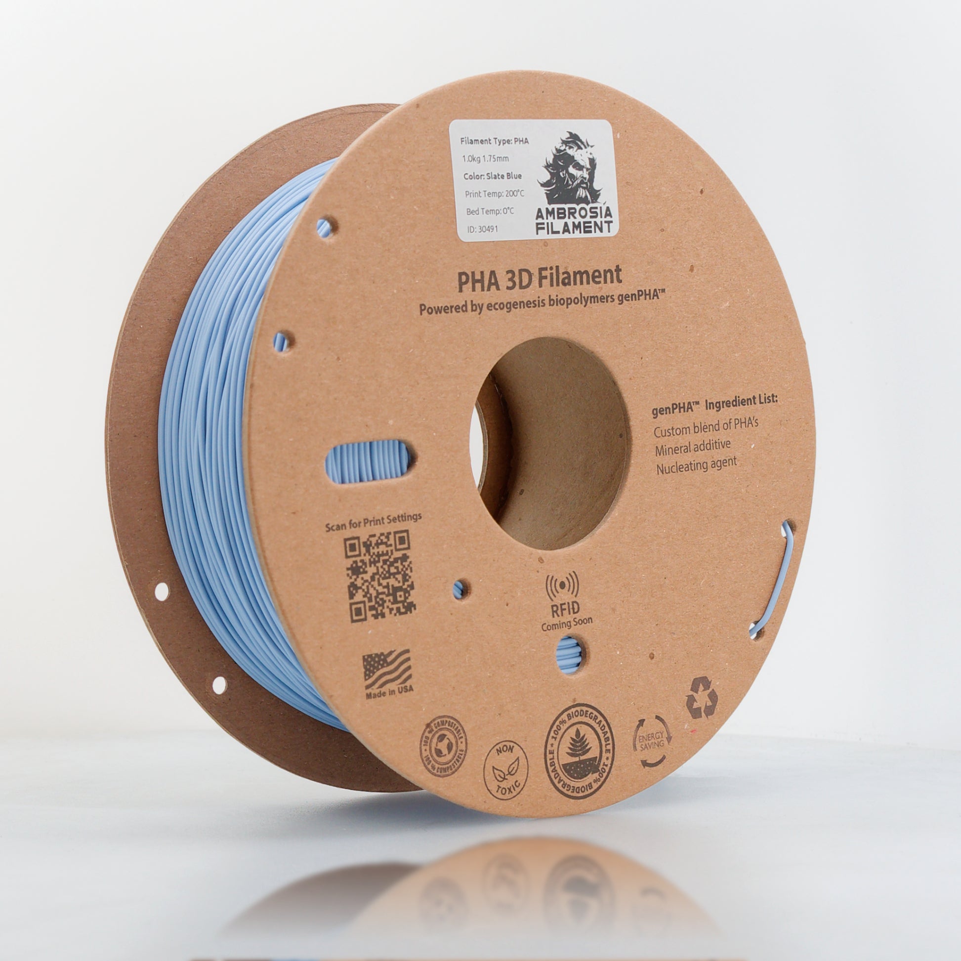 Ambrosia - EcoGenesis PHA Filament | 100% Home Compostable 3D Filament