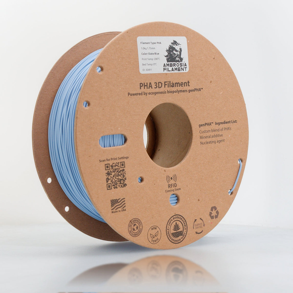 Ambrosia - EcoGenesis PHA Filament | 100% Home Compostable 3D Filament